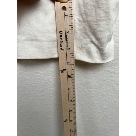 Lauren Ralph Lauren Shift Dress Women 12 Ivory Front Pockets Short Sleeve - Picture 6 of 11